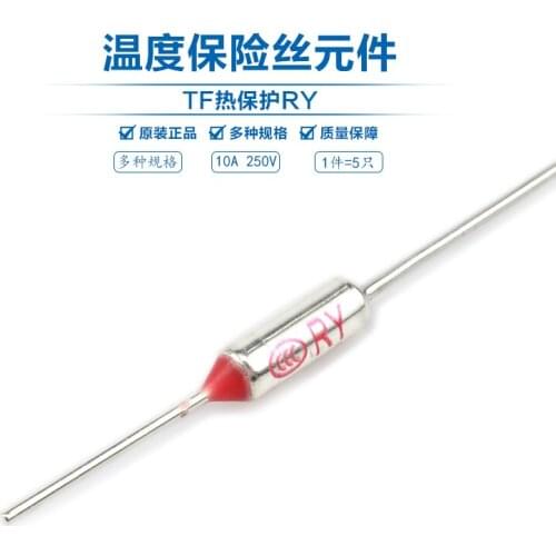 YYT 20PCS Thermal Cutoff Ry TF 180 Degrees/185 Degrees/192 Degrees 250V 10A Standard