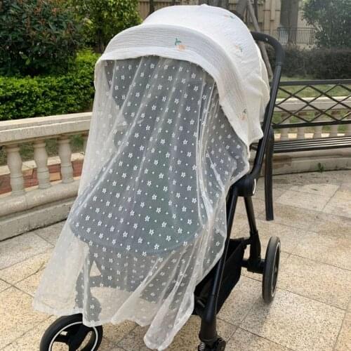 Baby Stroller Cover Gauze Sunshade Windshield Sunscreen Curtain Breathable Mesh