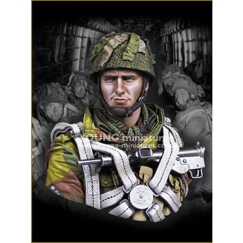1/10 British Paratrooper Operation Market Garden 1944 Resin Figure Bust GK Military subject matter WWII Uncoated No colour