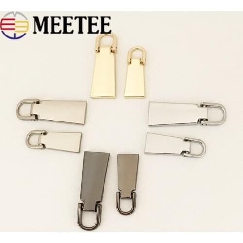 10pcs 3# 5# Metal Zipper Pullers for Zipper Sliders Head Repair Kits Zip PullsTab DIY Sewing Accessories