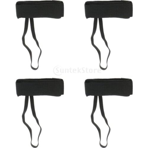 2 Pairs Adjustable Padded Neoprene Bodyboard Fin Savers, Leashes, Tethers, Dive, Swim, Flippers, Ankle Straps, Black