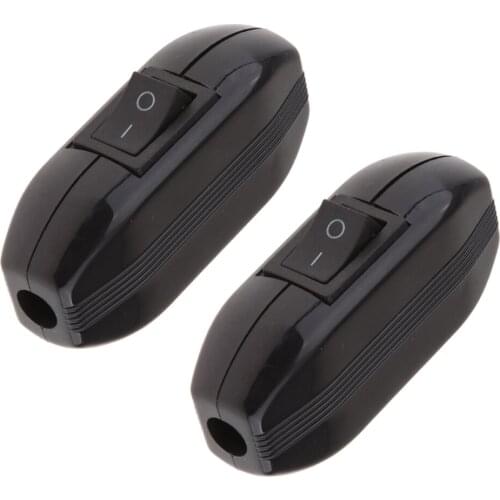 2PCS Appliance Switch， Feed-Through Switch Rocker, On/Off Button Table Lamp Desk Light Cord Switch,250V 6A