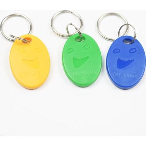 100pcs/lot RFID key fobs ring 125KHz TK4100/EM 4100 proximity ABS ID key tags for access control