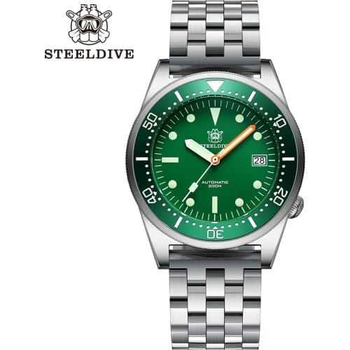 SD1979 Diver Watch STEELDIVE Design 42.5mm Steel Case 200m Waterproof Super Two-Color Luminous Mens Japan NH35 Mechanical Watch