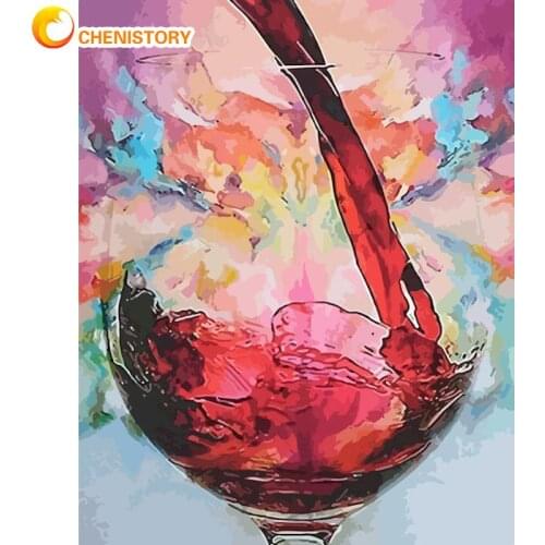 CHENISTORY DIY Oil Painting By Numbers For Adults Wine Landscape Picture By Number 60x75cm Framed Home Decoration Unique Gifts