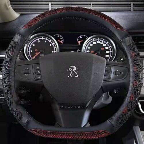 D shape for Peugeot 508 2010~2016 Car Steering Wheel Cover Microfiber Leather Auto Accessories interior Fast Shipping