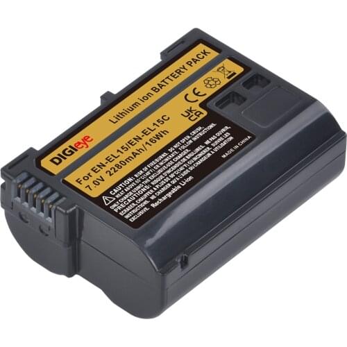 DIGIeye EN-EL15C Li-ion Battery for Nikon DSLR D780 D610 D7200 And Mirrorless Cameras Z5 Z6 Z6 II Z7 Z7II ,Also Have Charger