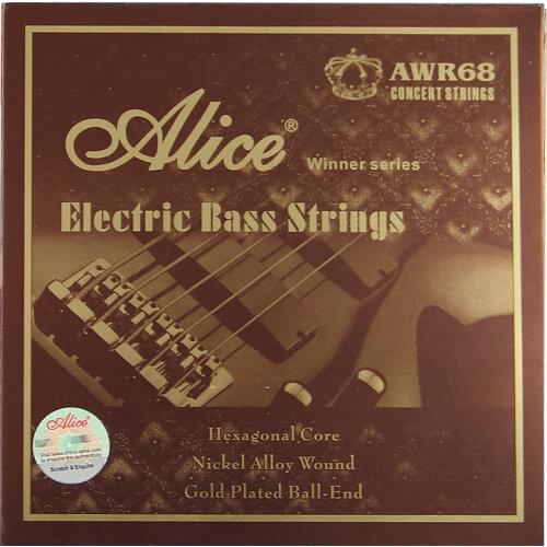 Alice Electric Bass Strings Hexagonal Core Nickel Alloy Wound Gold Plated Ball-EndGuitar String Guitar Accessories part Guitarra