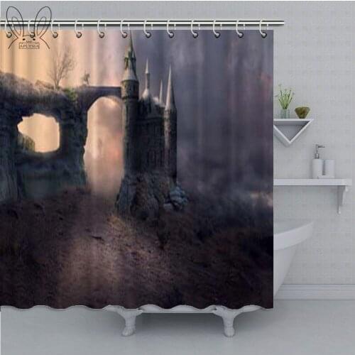 Gothic Magic Scenic Print Shower Curtain Waterproof Polyester Fabric Bathroom Shower Curtain Home Decor Shower Sets