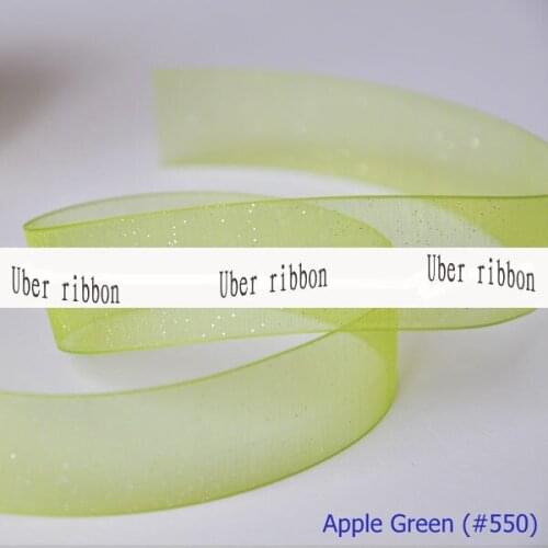 [IuBuFiGo] 3/4" (19mm) Silver Spray-glitter Print Organza Metallic Ribbons Decoration Gift Ribbons 100yard/lo