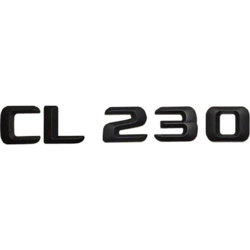 Matt Black ABS " CL 230 " Car Trunk Rear Letters Words Number Badge Emblem Decals Sticker for Mercedes Benz CL Class CL230