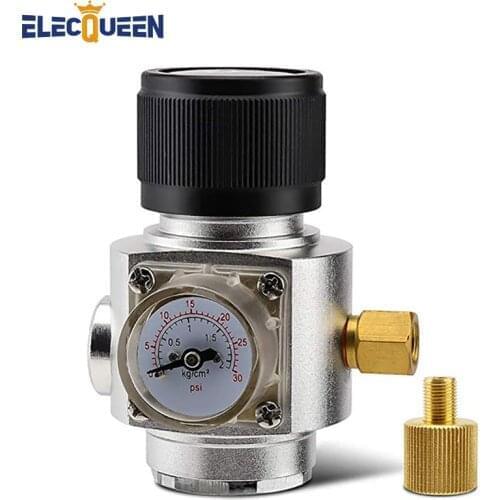 Mini CO2 Gas Regulator 0-30 PSI Keg Charger with '' 3/8 '' Thread for Homebrew Beer Keg, Bar Accessories