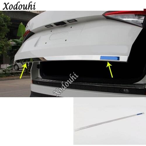 Car Sticker Styling Body Cover Stainless Steel Rear Door Tailgate Frame Plate Trim Trunk For Skoda Kodiaq 2017 2018 2019 2020
