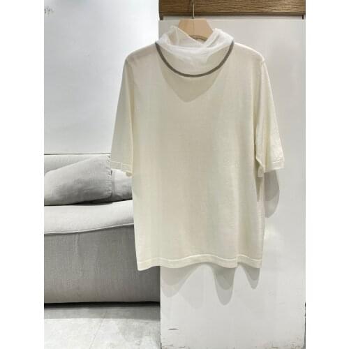 New ladies fashion 2021 short-sleeved sexy casual mesh silk velvet top 0315