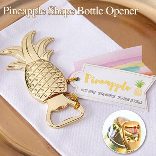 Creative Glod Pineapple Shape Bottle Opener Wedding Small Gifts Alloy Beer Glass Cap Opener Household Necessities Kitchen Tools