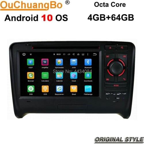 Ouchuangbo PX5 car radio gps audio stereo touch screen android 10 for TT MK2 2006-2014 with 8 cores swc video Mirror link 4+64