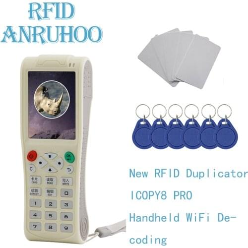 New ICOPY8 Pro RFID Duplicator ICID Smart Chip Wifi Decoder NFC Tag Badge Card Writer 125Khz Clone 13.56Mhz Key Reader Copier