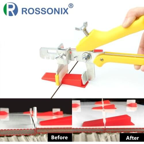 Wall Tile Leveling System Leveler Gap 1.5MM 200 Clips +100 Wedges +1 Pliers Tile Paving Locator Tool Leveling Construction Tools