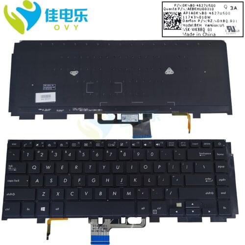 US English backlit keyboard for ASUS Zenbook Pro UX530 UX530U UX530UX UX530UQ 0KNB0 4627US00 Notebook keyboards laptop parts New