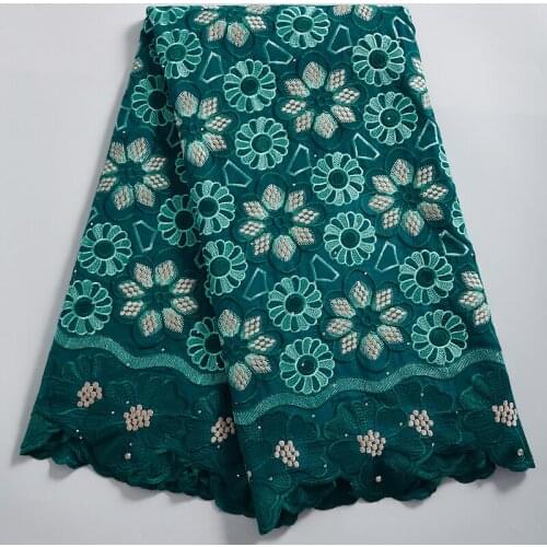 Zhenguiru High Quality Green Flower Lace African Fabric Lace 2021 Swiss Voile Lace Nigeria Fabric For Women Wedding Dress A 2326