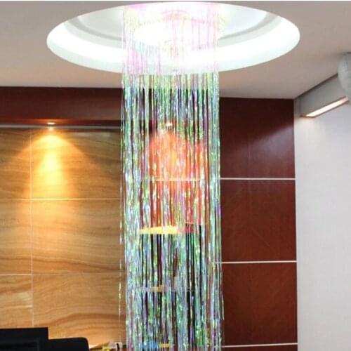 50pcs Rainbow Fringe Foil Curtain Party Tinsel Backdrop for Photography Room Wedding Birthday Showers Party Doorway