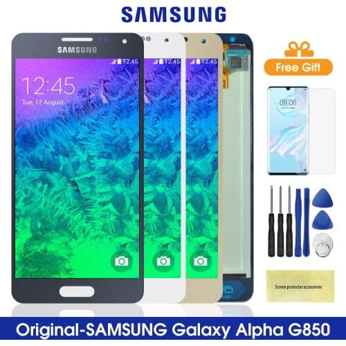 Original G850 LCD For Samsung Galaxy Alpha G850 LCD Display Touch Screen Digitizer Assembly For Smasung G850 G850F G850M G850Y