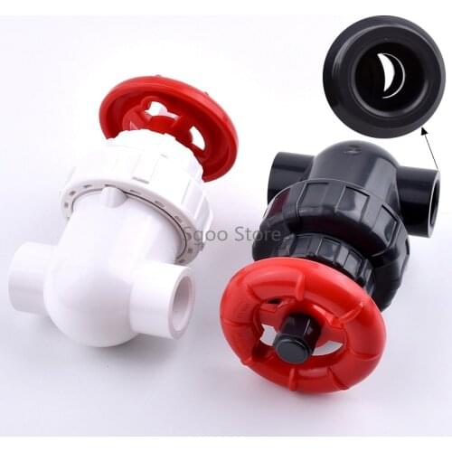 1Pc I.D 20~63mm UPVC Gate Valve Garden Irrigation Aquarium Flow Control Valve Precision Regulating Hand Wheel Switch Valve