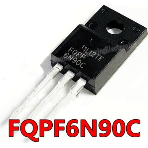 10pcs FQPF6N90C TO-220F 6N90C TO-220 FQPF6N90 TO220F 6N90 N-Channel MOSFET