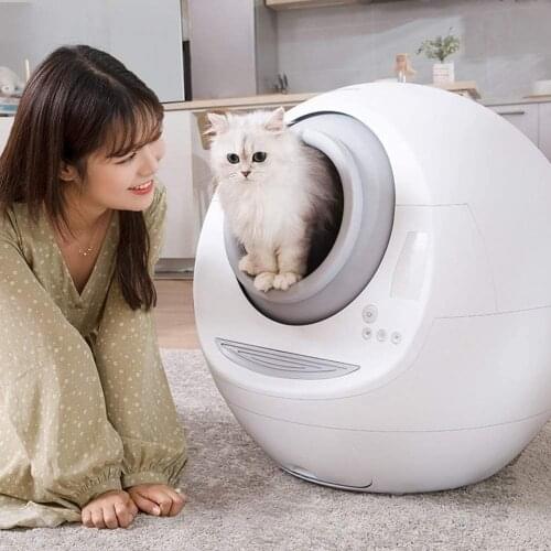 Automatic Cat Litter Box Toilet Cleaner Electric Fully Enclosed Splash Deodorant Low Noise Cats Self-Cleaning Toile Tray Trash
