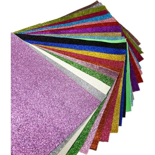 Glitter Synthetic Leather Fabric PU Shiny Powder Thickened for Wallpaper Covering Bag Shoes DIY Decoration Cloth 21x30cm