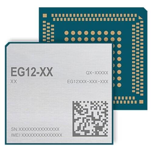 EG12 EG12-EA EG12-GT LTE-A Cat 12 LTE 4G module 600Mbps downlink LGA form factor GPS GLONASS BeiDou Galileo QZSS DFOTA DTMF