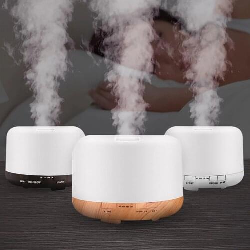 Electric Aroma Diffuser Air Humidifier 500ML Ultrasonic Cool Mist Maker Fogger LED Essential Oil Diffuser With Remote Control