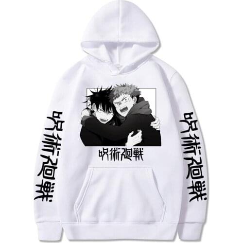 Jujutsu Kaisen Japan Satoru Gojo Print Hoodies Unisex Loose Oversize Clothing Warm Fleece Sweatshirts Cartoons Casual Tracksuit