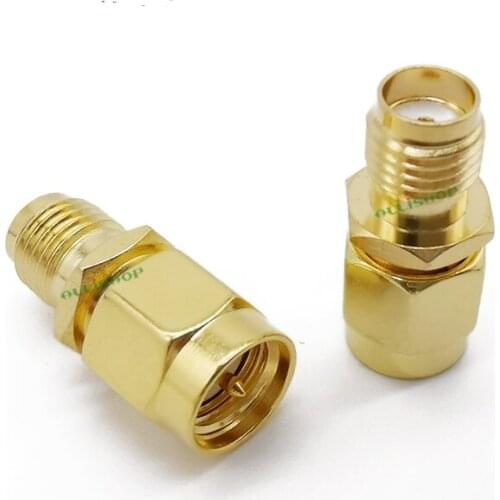 1/2/5Pcs RF coaxial coax adapter SMA male female connector RP SMA to SMA male Connector Straight type SMA Plug to Jack adapter