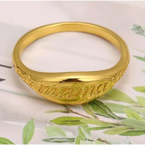 Mama Rings for Mothers Day Gift Simple Lettering Statement Ring Woman Finger Jewelry Mother and Kids Rings Mom