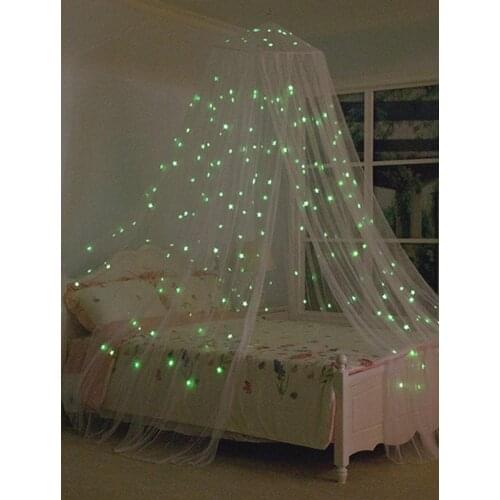 Bed Canopy Glowing Stars Lightweight Dreamy Mosquito Net For Children Infants Isolate Insects Home Outdoor Bed Tent