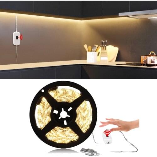 Kitchen Lamp USB Led strip Night Lights Hand Sensor Light Movement On Off Bedroom Closet Wardrobe Indoor Lighting Backlight