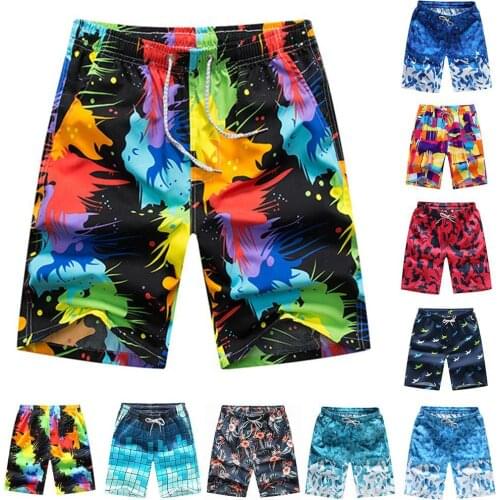 Plus Size Summer Beach Shorts Pants Men Colorful Drawstring Swimming Trunks surf longboard