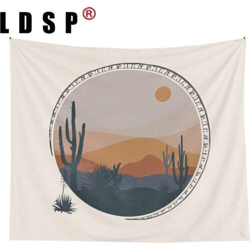 LDSP Sunset Moon Abstract Tapestry Wall Hanging Covering Rugs Background Cloth Beach Mat Blanket Art Bedroom Dorm Home Decor
