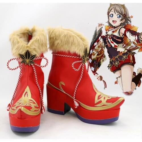 LoveLive!Sunshine Aqours Boots Cosplay Takami Chika Sakurauchi Riko Love Live Anime Shoes