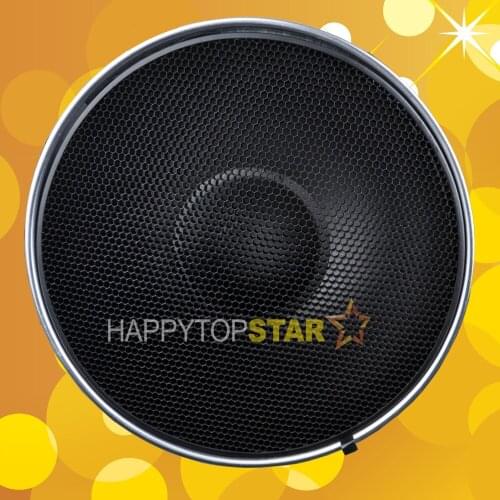 Photo Studio Metal 42cm/16inch Bowens Mount Radar White diffuser sock / Beauty Dish with Honeycomb Grid for Flash Strobe