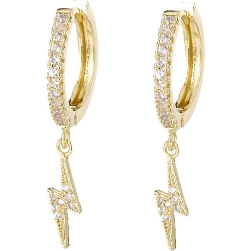 Lightning Fashion Earrings for Women Jewelry Piercing Brincos 2021 Trand Ear Cuff Woman Summer Ear Rings Statement Bijoux