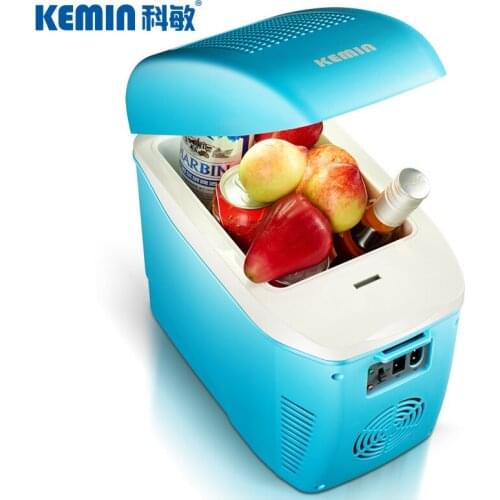 KEMIN 7.5L Portable Mini Fridge Home Car Dusl-use Mini Refrigerator Dc 12v Refrigeration Small Cooler Box for Home Car Freezer
