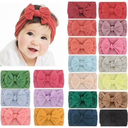 Lovely Baby Headband Turban Flower Bow Newborn Baby Girl Headbands Elastic Kids Toddler Hair Band haarband Baby Hair Accessories