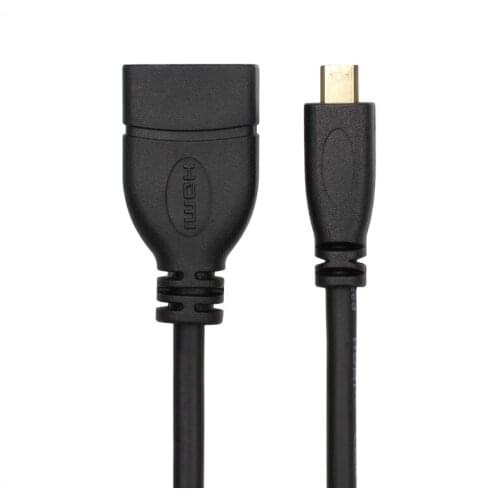Factory direct Micro HDMI to HDMI female HD transfer cable mobile phone tablet to big head D-type micro port