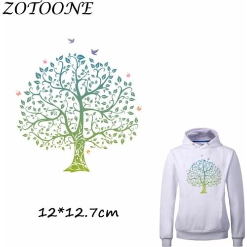 ZOTOONE Iron on Patches Flower Tree Heat Transfer Patches for Clothing T Shirt Beaded Applique Clothes DIY Accessory Decoration