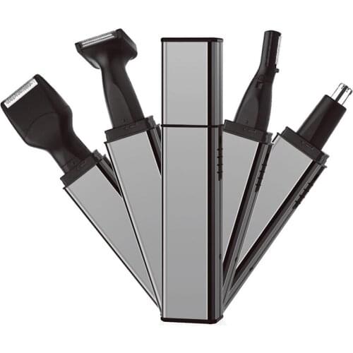 Portable Men Nose Hair Trimmer 4 in 1 Rechargeable Beard Trimmer Wet & Dry Electric Shaver Water Resistant for Male Trimmer