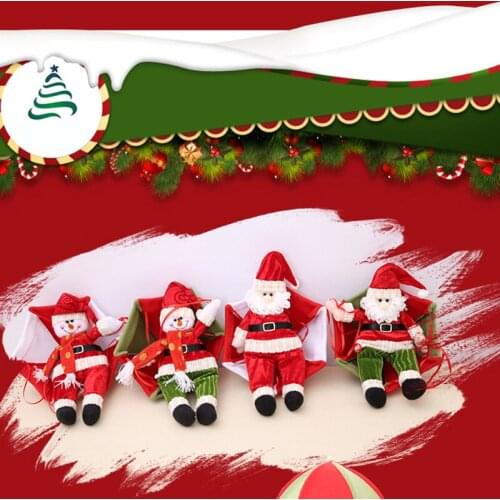 Creative Christmas Charm Decorations For Home Parachute Santa Claus Christmas Snowman Ornaments Festival Gift