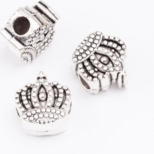 YEPENGFEI 10pcs Scattered beads Tibetan silver beads jewelry alloy beads fit Chamilia bracelet DIY js2095