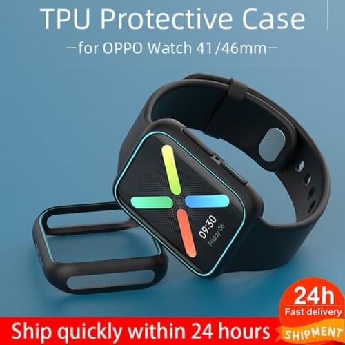 Soft TPU Protective Case for OPPO Watch 41/46mm Cover Bumper Lightweight Protector Shell for OPPO Watch 41mm 46mm Accessories